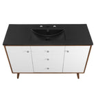 Modway Transmit 48" Single Sink Bathroom Vanity - Walnut/Black-8