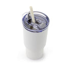 Gry Mattr Travel Mug with Straw - 700mL - White-Slim Base