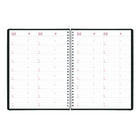 Brownline 2027 DuraFlex Weekly Planner with Textured 2-Piece Poly Cover - 11" x 8-1/2" - Black-Twin-wire binding with textured 2-piece poly cover