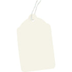 Crownhill Retail Marking / Pricing Tag With String - 2-3/4" x 1-11/16" - White - 1000 Pack-Ideal for marking prices on items in retail stores or shops