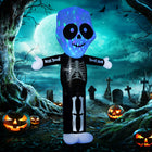 HOMCOM 9.8' Lit Inflatable Skeleton Ghost Halloween Decoration-3 LED module lights and 1 colourful light in the internal decoration bring a vibrant effect and enhance visibility at night 