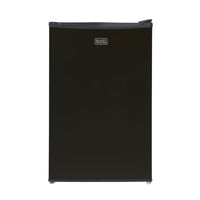 BLACK+DECKER 4.3 cu. ft. Freestanding Mini Fridge with Freezer - Black-Compact & Stylish: The sleek, modern design - available in black, stainless look vinyl, and white - is perfect for college dorm rooms, offices, garages, home bars, small apartments, and RV campers