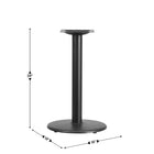 Flash Furniture 18" Round Restaurant Table Base with 3" Dia. Table Height Column-Cast Iron Construction