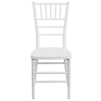 Flash Furniture HERCULES PREMIUM Series Resin Stacking Chiavari Chair - White-Chiavari Seating