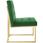 Modway Privy Gold Stainless Steel Performance Velvet Dining Chair - Gold/Emerald-Gold Stainless Steel Base