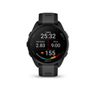 Garmin Forerunner 165 - Black/Slate Grey-Sleek and lightweight, with a 43mm case size and colorful, dual-shot bands