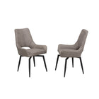 Brassex Oakley Accent Chair - Set of 2 - Antique Brown-Contemporary styling