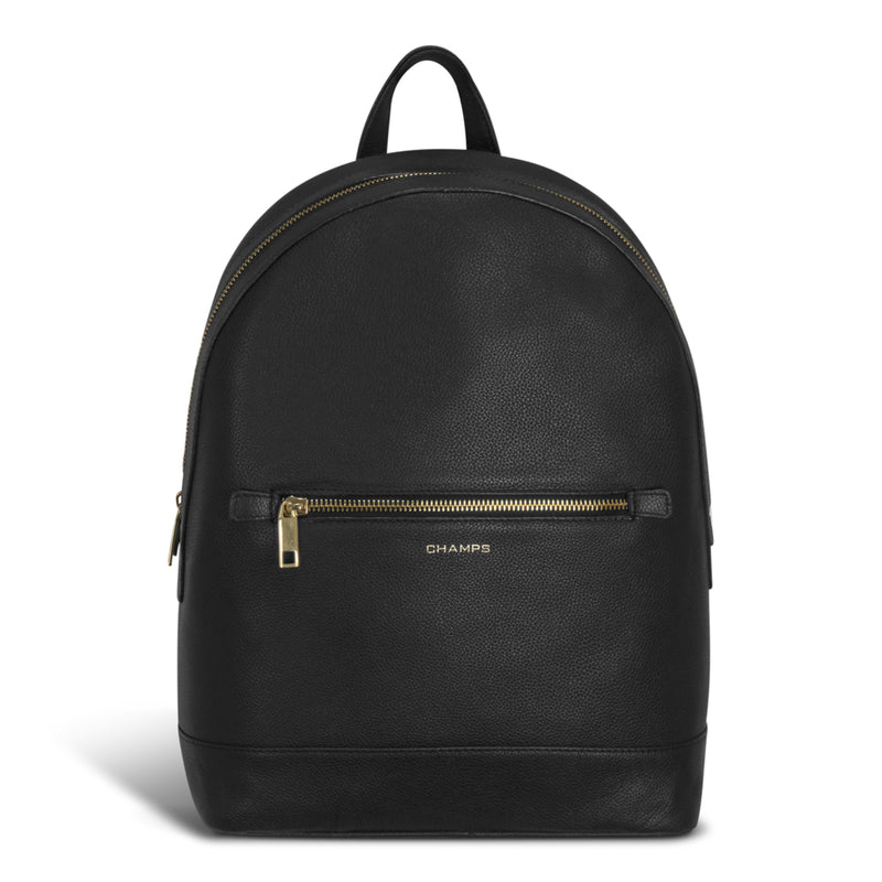 black leather backpack purse canada Champs Gala Collection Leather Backpack - Black