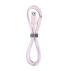 Basic Tech 6 foot Type-C Braided Cable - Pink-3000+ bend test