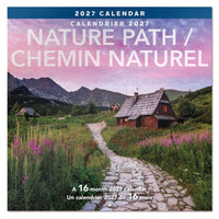 Mead 2027 Decorative Wall Calendar - 12" x 12" - Nature Path - Bilingual-Highlights dramatic nature photography featuring scenic landscapes and powerful skies