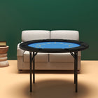 Soozier 47" Foldable Poker Table 8 Player Blackjack Game Table - Black-Soft cushion edging to comfortably rest your arms