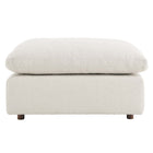 Modway Commix Down Filled Overstuffed Boucle Fabric Ottoman - Ivory-Assembly Required
