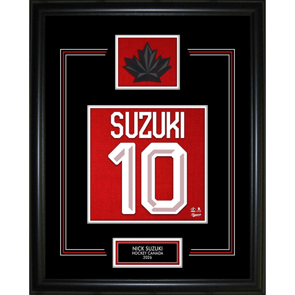 Frameworth Nick Suzuki Jersey Number Hockey Canada 2026 - Framed
