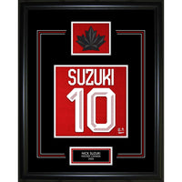 Frameworth Nick Suzuki Jersey Number Hockey Canada 2026 - Framed Print - 16" x 20"-Officially licensed Hockey Canada 2026 jersey number print featuring Nick Suzuki