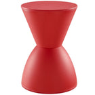Modway Haste Backless Stool - Red-Sturdy Polypropylene Plastic