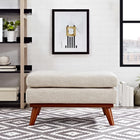 Modway Engage Upholstered Fabric Ottoman - Beige-Mid-Century Modern