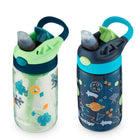 Contigo Kids Aubrey Leak-Proof Water Bottles - 14 oz (414 mL) - Cucumber Catci & Blueberry Cosmos - 2 Pack-Grab & go: The sturdy handle is comfy for little hands to carry