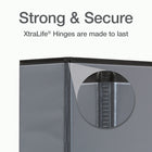 Cardinal XtraLife ClearVue Locking D-Ring Binder, Black, 4”-Black