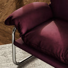 Modway Ansel Performance Velvet Accent Chair - Mulberry-Cantilever Design