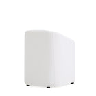 Manhattan Comfort Anna Round 23.23" Modern Faux Leather Upholstered Dining Armchair - Cream-Made to Last. Commercial Grade Product