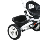Qaba 6-in-1 Toddler Tricycle with Parent Push Handle and Cupholder - Light Blue-Material: PP, Metal, Polyester 