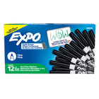 Expo Low Odour Dry Erase Markers - Fine Tip - Black - 12 Pack-Better erasing ink! One swipe and it’s gone. Compared overall to previous version of EXPO markers. Results vary based on surface