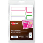 Avery Self-Laminating Labels, Assorted Sizes, Neon Colours, 30 Pack (2363)-All your kids' belongings will come back home safe and sound with extra durable kids labels. These unique, colourful, self-laminating labels are extra durable and will stand up to kids.