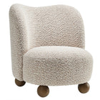 Modway Monroe Boucle Fabric Accent Chair - Coral Walnut-Boucle Fabric Upholstery