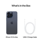 Apple iPhone 15 Pro Max 6.7" Super Retina XDR - 512 GB - Blue Titanium - Bell and Virgin Plus-1 Year Limited Manufacturer Warranty