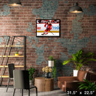 Jack Hughes New Jersey Devils - Framed Canvas - 31" x 22"-Officially licensed by the NHL and NHLPA