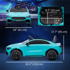 Qaba Mercedes-Benz AMG CLA 45 Licensed 12V Ride on Car - Light Blue-Options for remote control or manual operation provide flexibility 