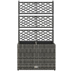 Outsunny 22L Raised Garden Box with Trellis-A decorative planter with trellis for your outdoor living space 