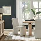 Modway Emory Upholstered Performance Velvet Dining Side Chair - Alabaster-Sturdy Wooden Frame