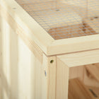 PawHut 31.5"H Fir Wood Hamster Cage-Plexiglass window is tough and shatter resistant, and provide your pet a good view