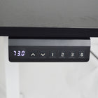 Ezywork Whole Piece Top Electric Standing Desk - White Frame / Black Top-Weight Capacity: 154 lbs