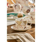 Maxwell & Williams Kimono Teacup & Saucer - 300ml - White - 2 Pack-Rich Oriental Design complemented by soft pastels and delicate gold-goned accents