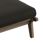 Modway Saratoga Outdoor Teak Wood Chair and Ottoman Set - Flint Grey-10
