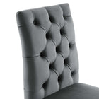 Modway Duchess Performance Velvet Dining Chairs - Grey - 2 Pack-9