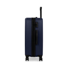 Bugatti Alexandria Collection 26.50" Hardside Spinner Luggage – Navy-Telescopic trolley handle with multi-stage locking heights