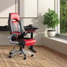 DESIGNlab By OSP Orion Gaming Chair - Red Accents-Integrated lumbar support