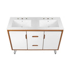Modway Energize 48" Double Sink Bathroom Vanity - Cherry/White-Assembly Required