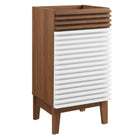 Modway Render 18" Bathroom Vanity Cabinet - White/Walnut-Assembly Required