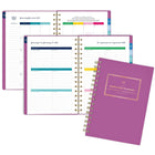 AT-A-GLANCE 2027 Emily Ley Simplified Small Weekly/ Monthly Planner - 8-1/2" x 6" - Pink Poly - Bilingual-Also includes holidays, 1 notes page, 2 reference calendars and 2 future planning pages