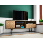 Manhattan Comfort Liberty 70.86" TV Stand, Rustic Brown/3D Brown (202AMC97)-Upon Assembly, Measures: 70.86 in. Length, 26.57 in. Height, 15.19in. Depth.