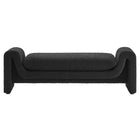 Modway Waverly Boucle Fabric Bench - Black-Weight Capacity: 661 lbs.
