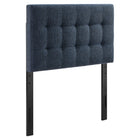 Modway Lily Upholstered Twin Size Headboard - Navy Chenille-Chenille Fabric Upholstery
