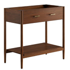 Modway Zaire 36" Bathroom Vanity Cabinet - Walnut-MDF and Rubberwood