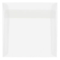 JAM Paper Square Translucent Vellum Invitation Envelopes - 7.5" x 7.5" - Clear - 25 Pack (81981)-Clear
