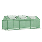 Outsunny 71" x 24" x 24" Portable Mini Tunnel Greenhouse with 3 Windows- Greenhouse with solid steel tube structure   
 