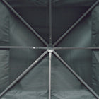 Outsunny 10' L x 10' W Square 2-Tier Gazebo Canopy Replacement Top Cover - Charcoal Grey-Lightweight and portable